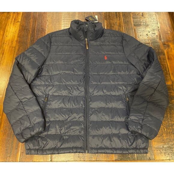 Polo Ralph Lauren Blue Lightweight Packable Bleeker Down Jacket Mens 3XB - Picture 1 of 6